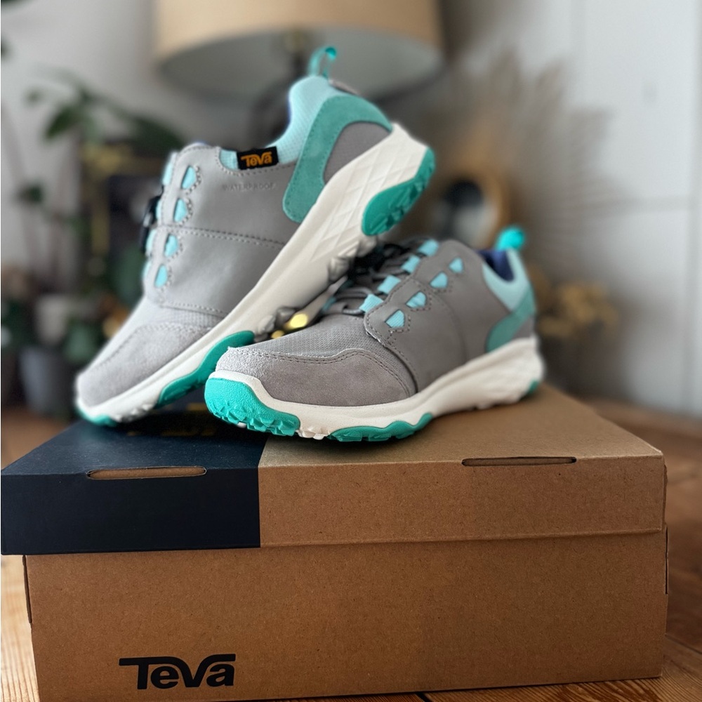 Teva Gray and Teal Sneakers